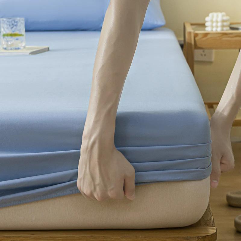 

Натяжной протектор для простыни Дышащий чехол для покрывала Противоклещевой Антибактериальный Водонепроницаемый Наматрасник Односпальный/Двуспальный/Кинг/Квин 80X200X30cm