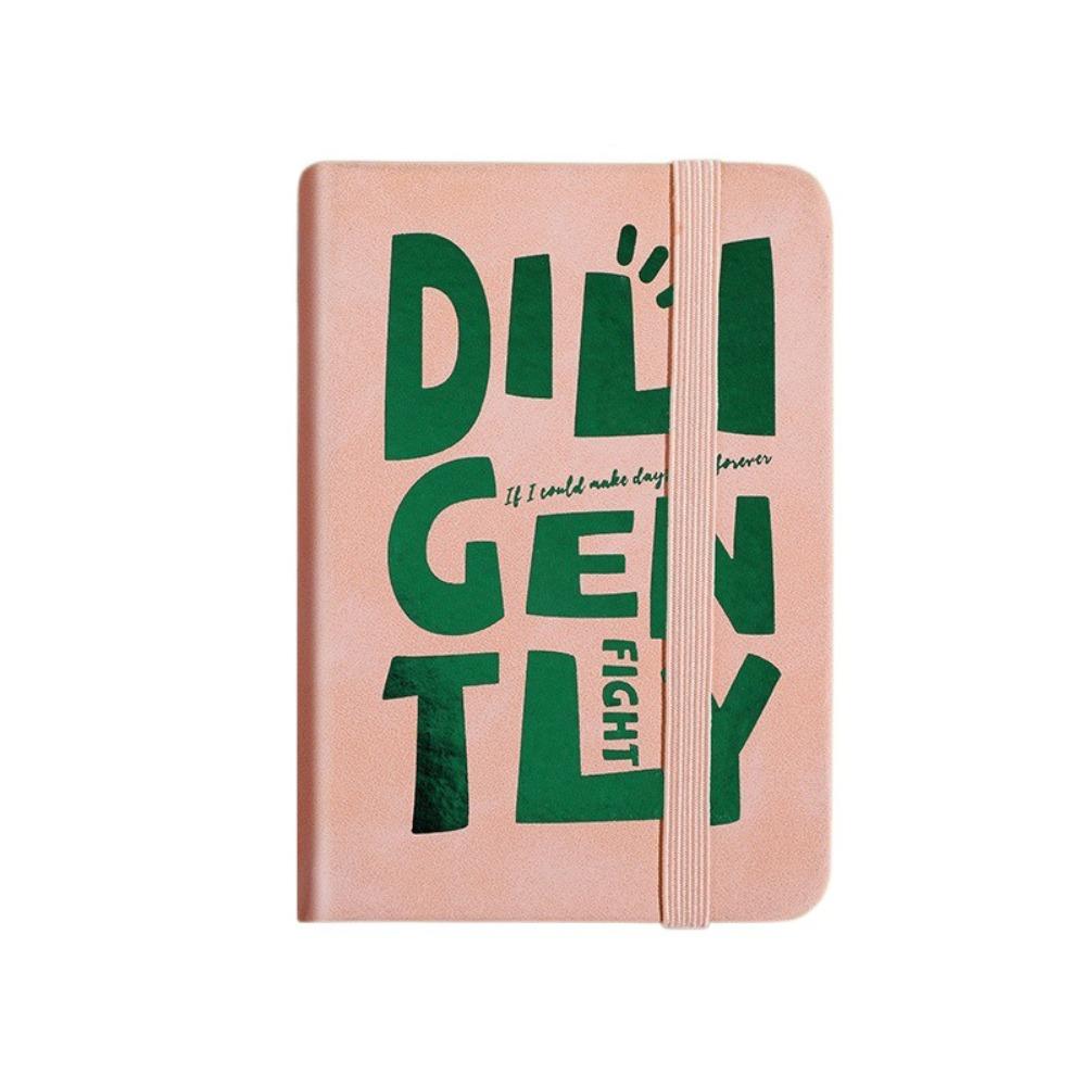 Mini Printing Notebook Paper Notepad Portable Retro Notebook  Home Office School розовый