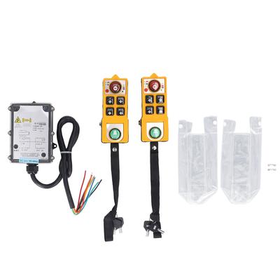 Industrial Crane Remote Control with Lock Dual Handles Transmitter and Receiver for Electric Hoist