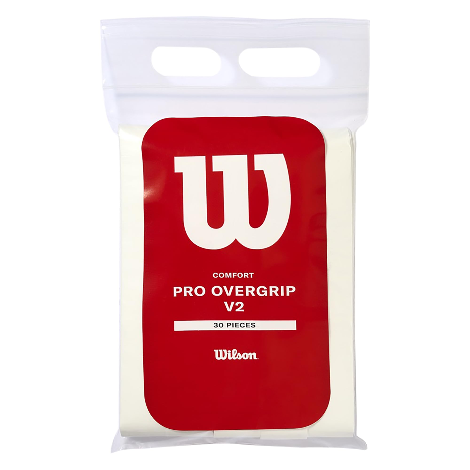 

Wilson Tennis/Badminton Grip Tape, Pro Overgrip V2.0, 30-Pack, White, WR8449901001