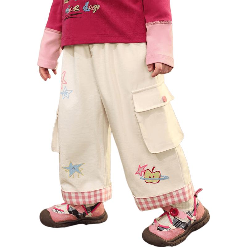 LUSON Baby Girls  Straight-Leg Cargo Pants 110 абрикосовый