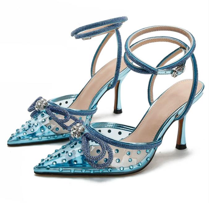 Brand High Heel Sandals Women 2025 Summer Pointed High Heel Shoe Designer Shoe Luxury Single Shoe Women Shoe 8.5cm