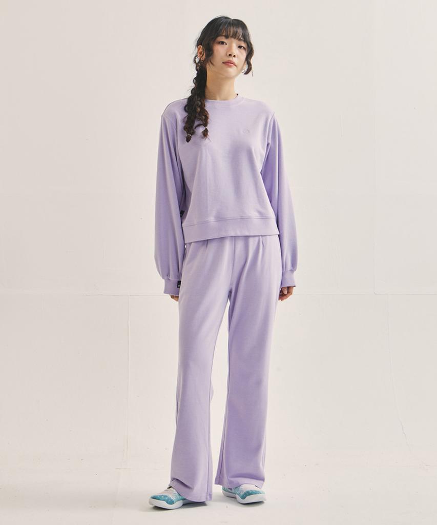 Willy War Studio Ww One-Tuck Semi-Wide Sweatpants [Lavender]