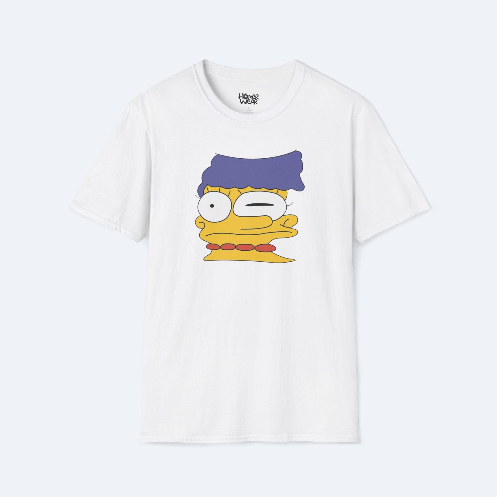 Smeared Marge T-Shirt Simpsons Meme Tee Distorted Marge Graphic Shirt Weird Simpsons Meme Shirt Funny Cartoon Retro Tee Gift Idea L