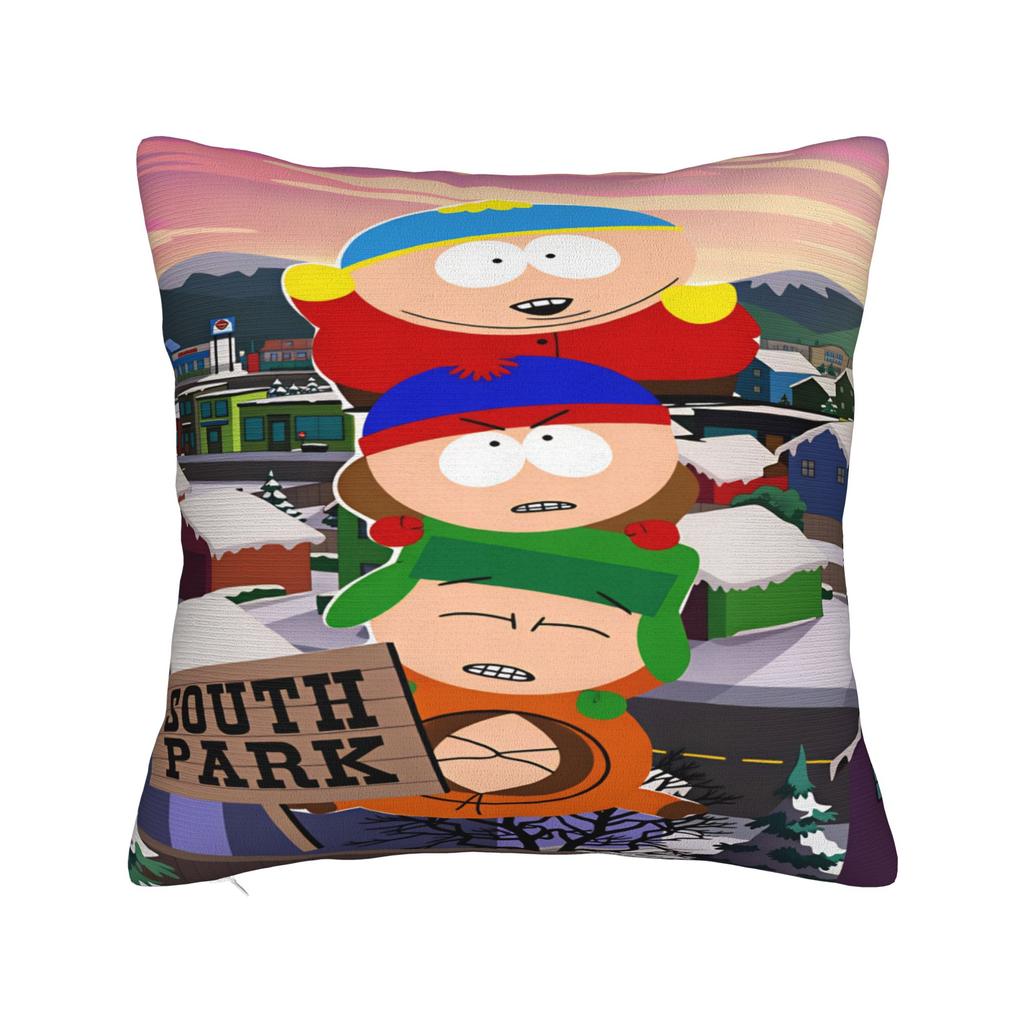 S-south Anime P-park Pillow Case Retro Trendy Pillow Cover Comfy Pillowcases For Living Room Chair