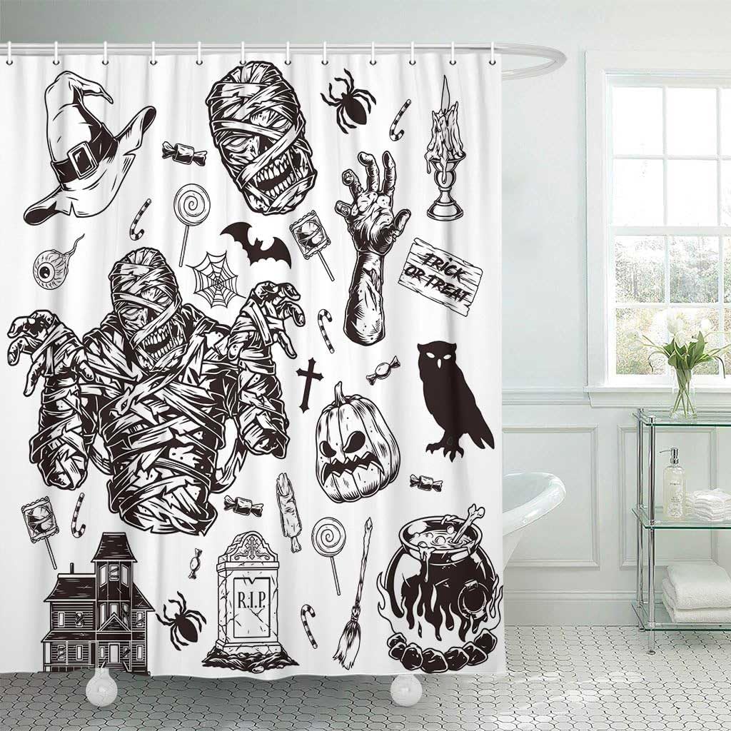 

Dinosaur Bathroom Shower Curtain,Kid S Bathroom Set Curtain With 12 Hooks,Cute Cartoon Dinosaur Curtain Waterproof Fabric W60H190(CM)-1 Pcs