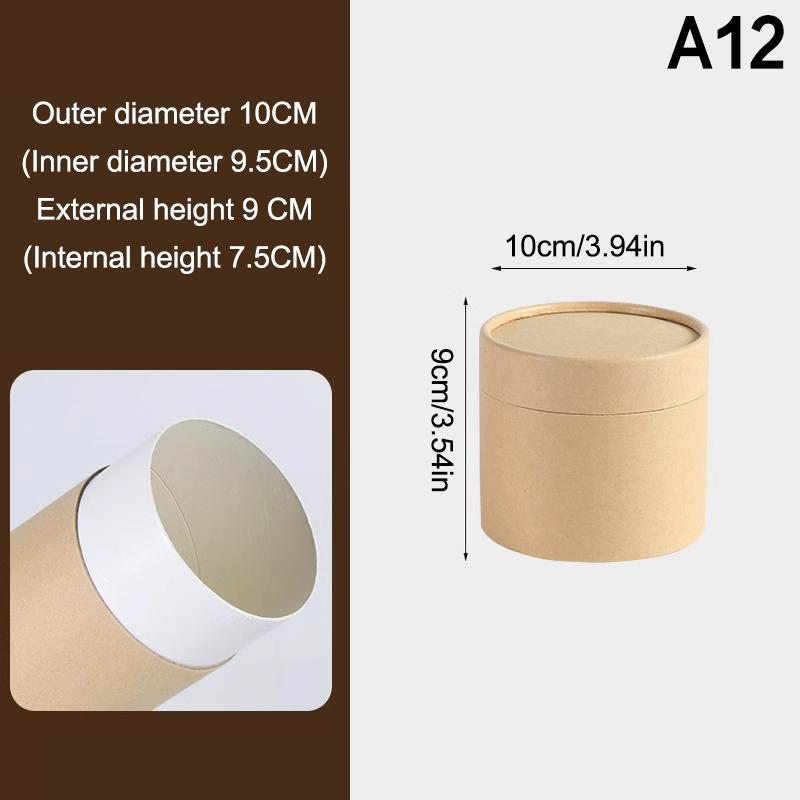 1 Stück ätherisches Öl Flaschenröhrchen Verpackungsbox Kraftkartonröhrchen Runde Kraftpapierbehälter für Stifte Teedose Kaffee