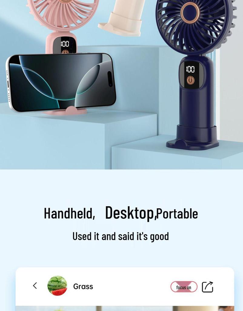 Portable Mini Handheld USB Fan - Rechargeable Student & Desktop Electric Fan Gift