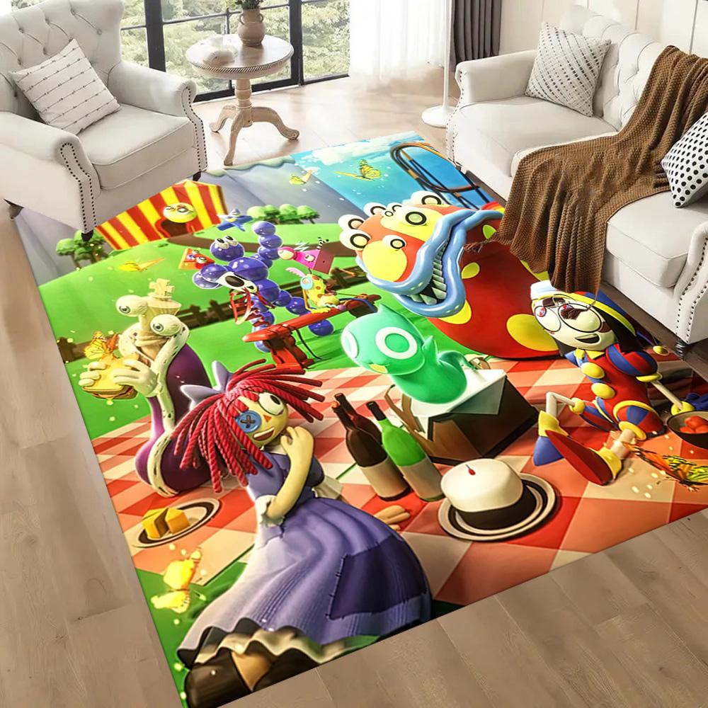 Digital Circus Carpet Design For Game Room Dormitory Outdoor Bedrooms Antislip Rug Decorate Offices Wedding Party Gift