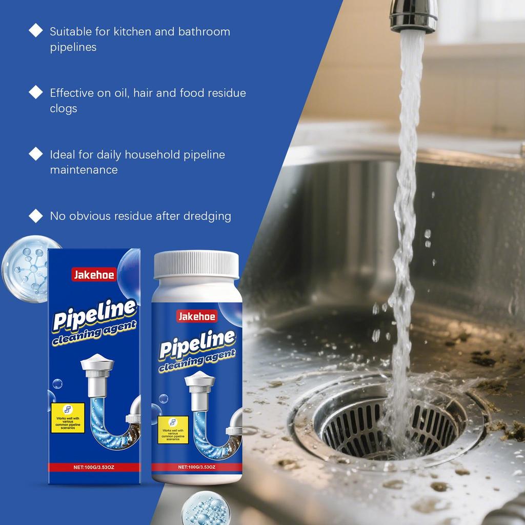 JAKEHOE Pipe Unblocker: Easy-to-Use Drain Cleaner for All Household Pipes