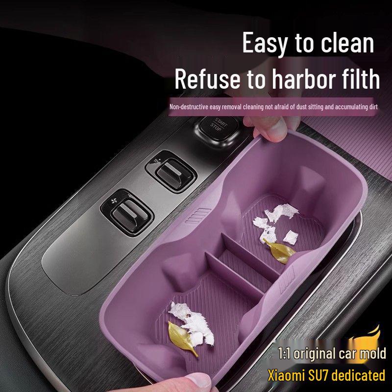 Silicone Pad for Xiaomi SU7: Anti-Slip, Wireless Charging, Protective Interior Console Cover