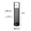 Yamazaki Tower Incense Stand with Ash Spill Prevention X X 10014 Cover, Black, W7.2 D7.2 H28cm, Glass,