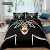 Orangutan Duvet Cover Cute Monkey Bedding Set Polyester Tropical Botanical Animal Print Comforter Cover