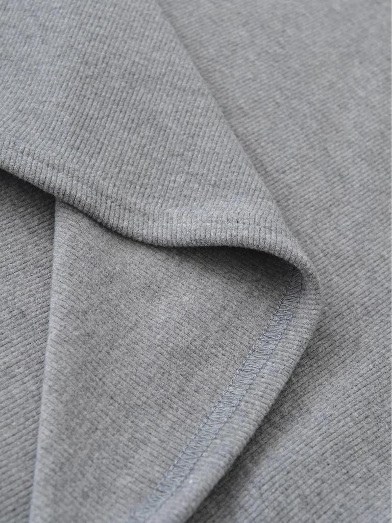 Korean-Style Slim Fit Henry Collar Fleece Long Sleeve T-Shirt for Women - Autumn/Winter Stretchy Base Layer Top