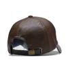 Winter Males Cap PU Leather Baseball Cap Men Snapback Hat Trucker Cap Dad Hat