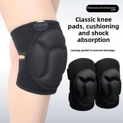 Adjustable Silicone Non-slip Sponge Knee Pads Thickened Worship Kneeling Basketball Riding Running Dance Gardening Leggings