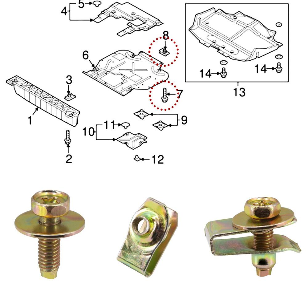 60Pcs Engine Under Cover Clips for Toyota