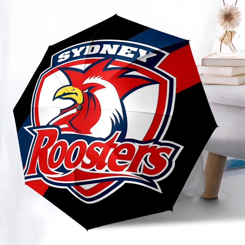 Sydney Roosters Automatic Opening and Closing, 8 Rib Structure Portable Umbrella, Suitable for Men and Women In All Seasons  Perfect Gift Fo