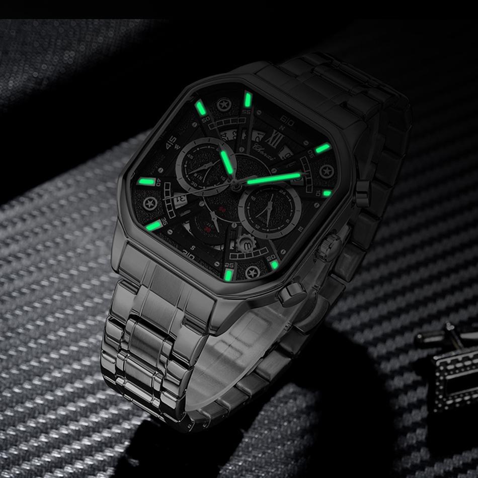 CHENXI Men Multifunction Quartz Watches Chronograph Waterproof Fashion Calendar Men's Luminous Watch