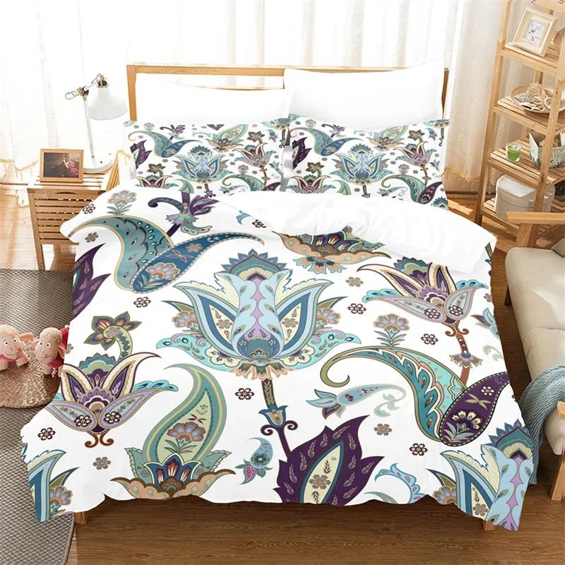 

Comforter Bohemian Mandala Microfiber Moroccan Ethnic Tribal Exotic Geometric Bedding Set King For Kids Teen Gifts Comforter (quilt)-EU Single(135*200cm)3pcs