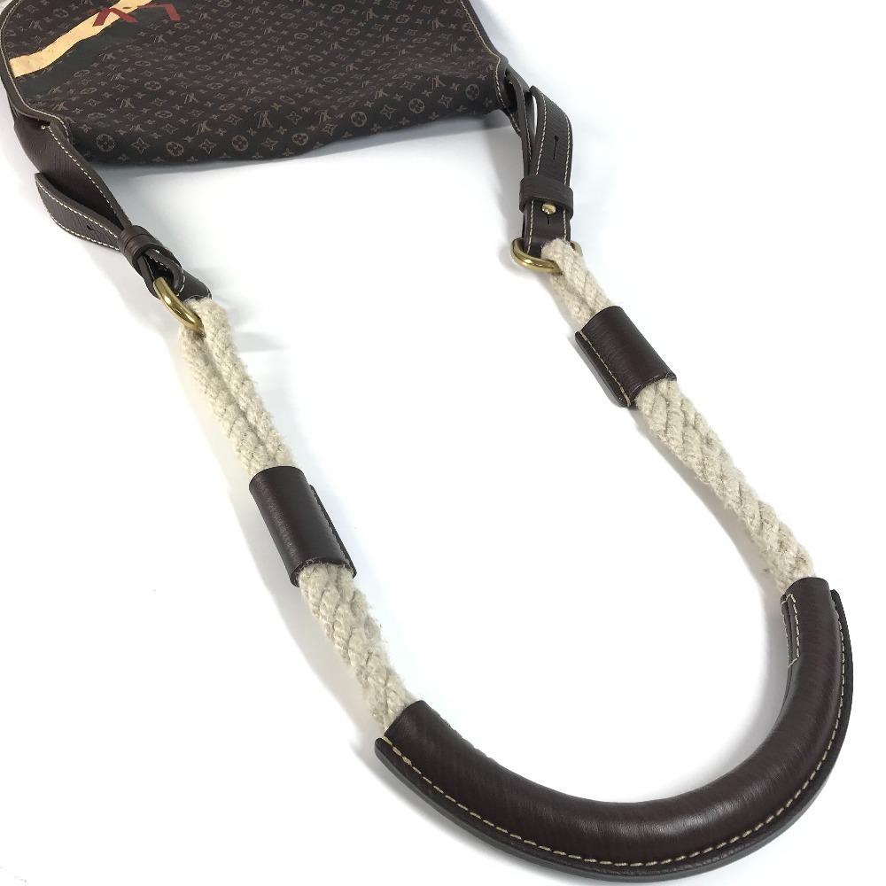 Louis Vuitton M40021 Monogram Mini-Lin Aman Bag Crossbody Flap Shoulder Bag