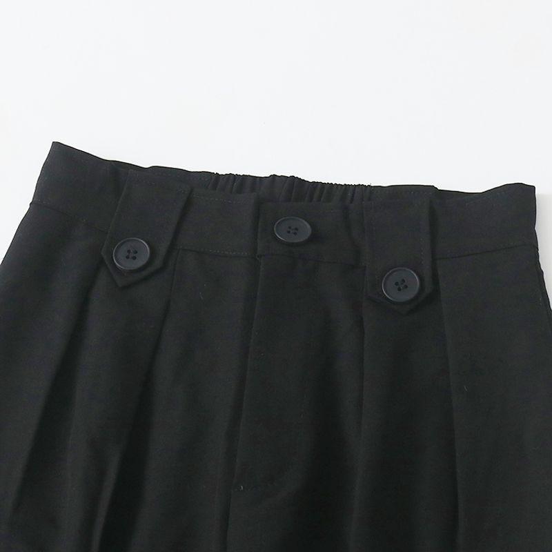 Casual Half Elastic High Waist Zipper Drawstring Cargo Pants