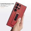 Push Pull Holder Case For Samsung S24 Ultra S23 Ultra S22 S21 Plus Leather Cover For Galaxy S24 Plus Matte Feeling Bracket Cover