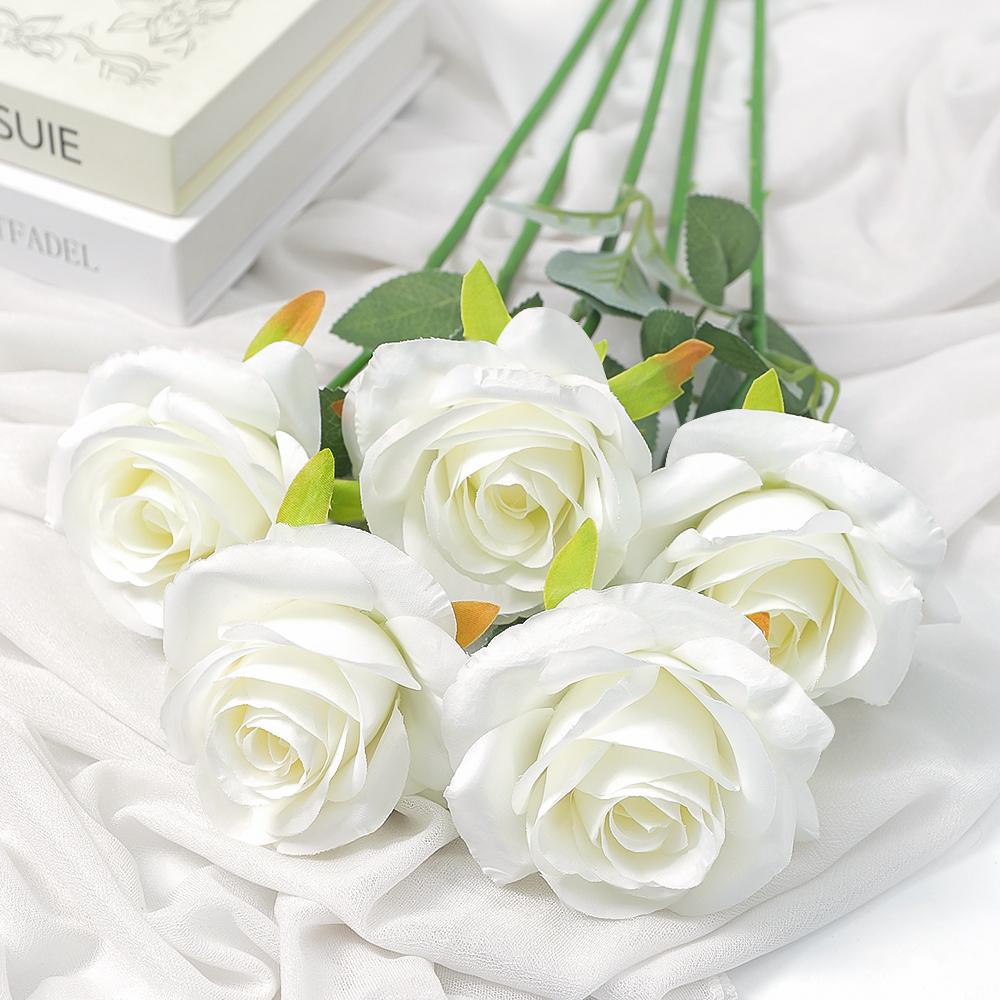 1/5/10Pcs Rose Artificial Flowers Bouquet 48cm Fake Flowers for Home Decor Garden Wedding Decoration DIY Vase Flower Arrangement