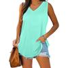 Canotta Calda 2025 Scollo a V Coda di Rondine Senza Maniche Monocolore - T-shirt da Donna Stile Europeo & Americano