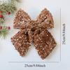Christmas Decorative Knots 25x25cm Red Velvet Ribbon Bows Large Size Plush Bow Flower Craft Christmas Tree Ornaments Deco Noel