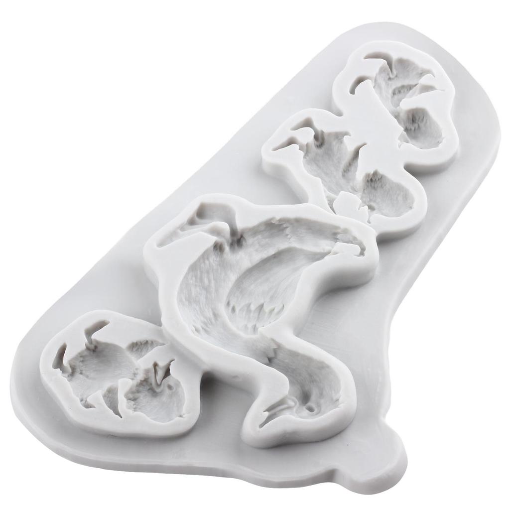 Enten Silikonformen Entenmutter Baby Fondantform Kuchen Dekorationswerkzeuge Cupcake Topper Süßigkeiten Schokolade Gumpaste Form