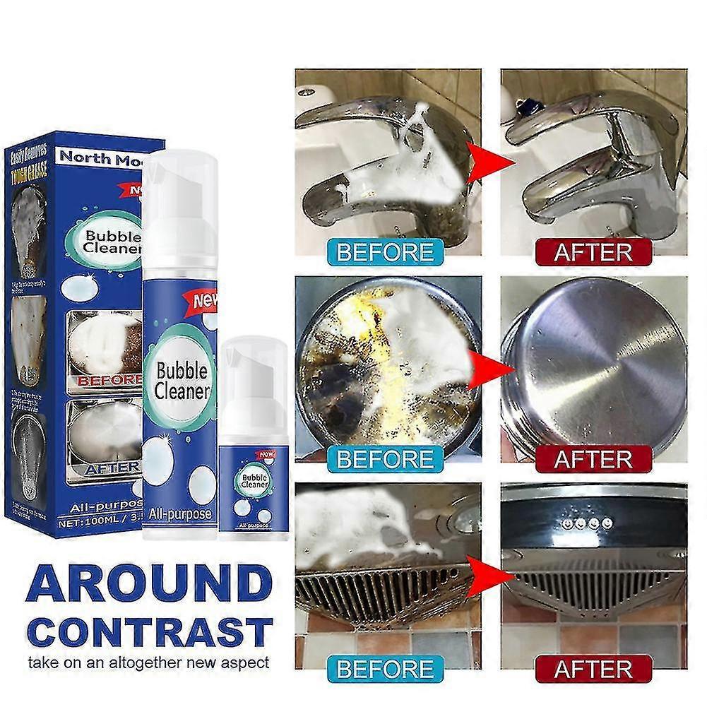 Powerful Cleaning Bubble Cleaner Spray Foam Kitchen Grease Dirt Removal - RIpj