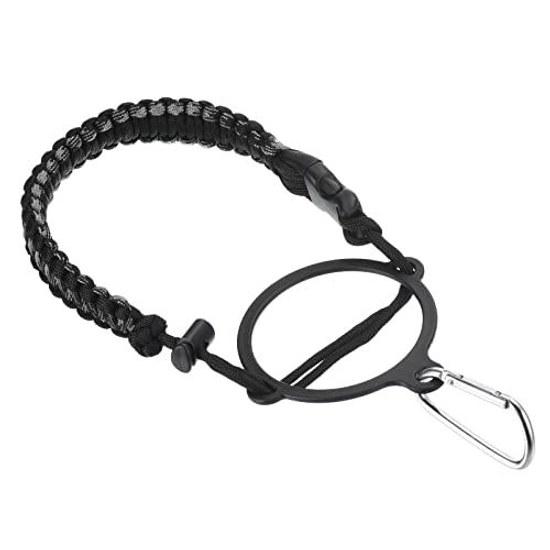 PATIKIL Paracord Handle Lanyard Strap Carrier Water Bottle 12oz 64oz Wide Mouth Bottles Camouflage Gray Black