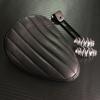 Black Motorcycle Roll Leather Solo Seat & Spring + Saddle Bracket Universal For Harley Sportster 883 XL Chopper