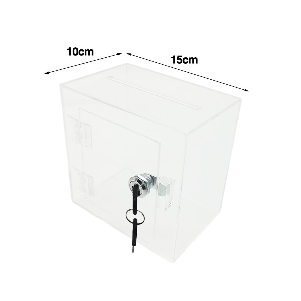 Kids Piggy Bank Case Kids Savings Box Locked Acrylic Money Box Clear with Ideal Savings Solution for Adults Children for Gifting