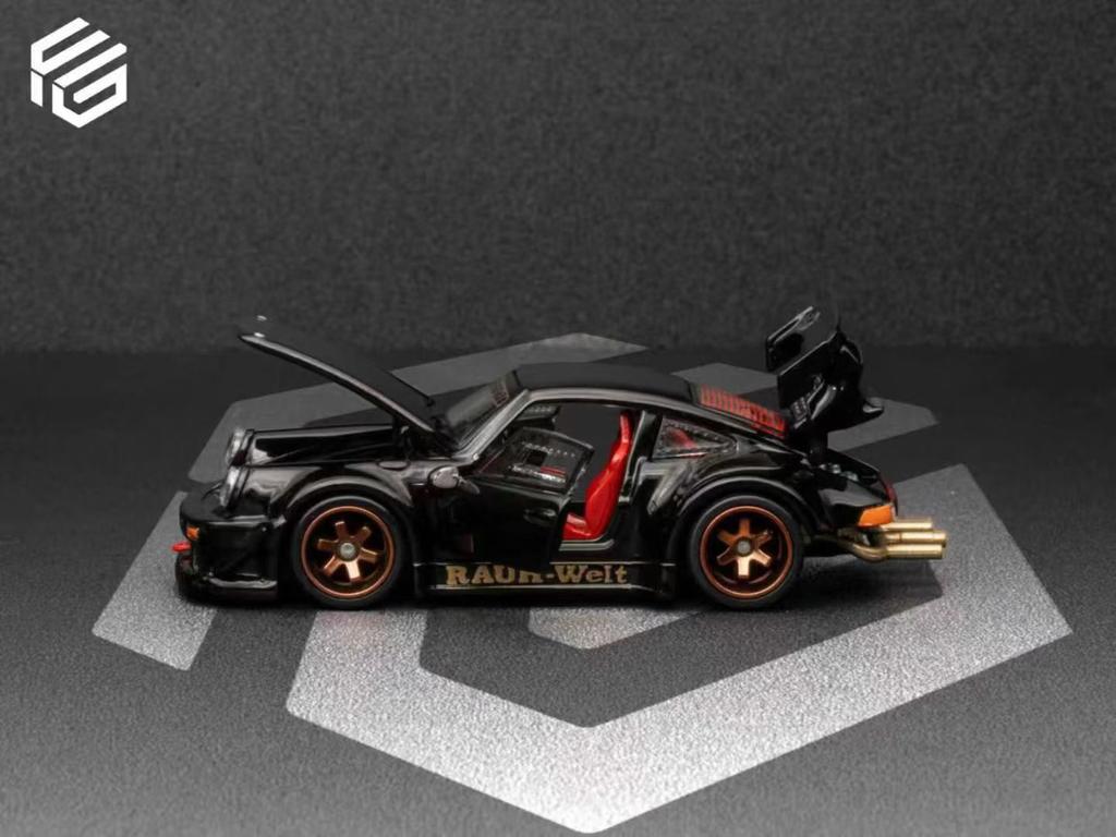 FG 1:64 Alloy Fully Open Car Model RWB930 Wide Body Modified GT Wing Version