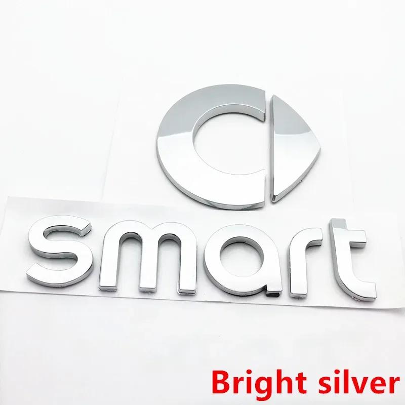 Car Sticker 3D ABS Car Front Head Hood Bonnet Emblem Logo Rear Tail Bumper Trunk Boot Mark Badge Sticker For Benz Smart Car Acce