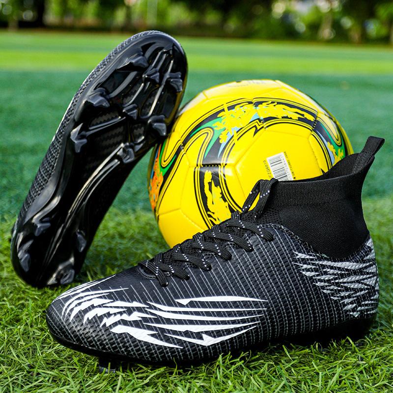 Autumn high-top football shoes competition training sports youth students men and women FG spike football shoes