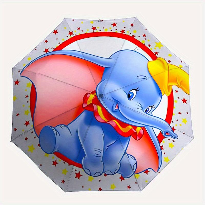 

1pc Dumbo Elephant Automatic Umbrella Durable Iron Frame & Plastic Handle, Sturdy Construction, Playful Design yy250822051