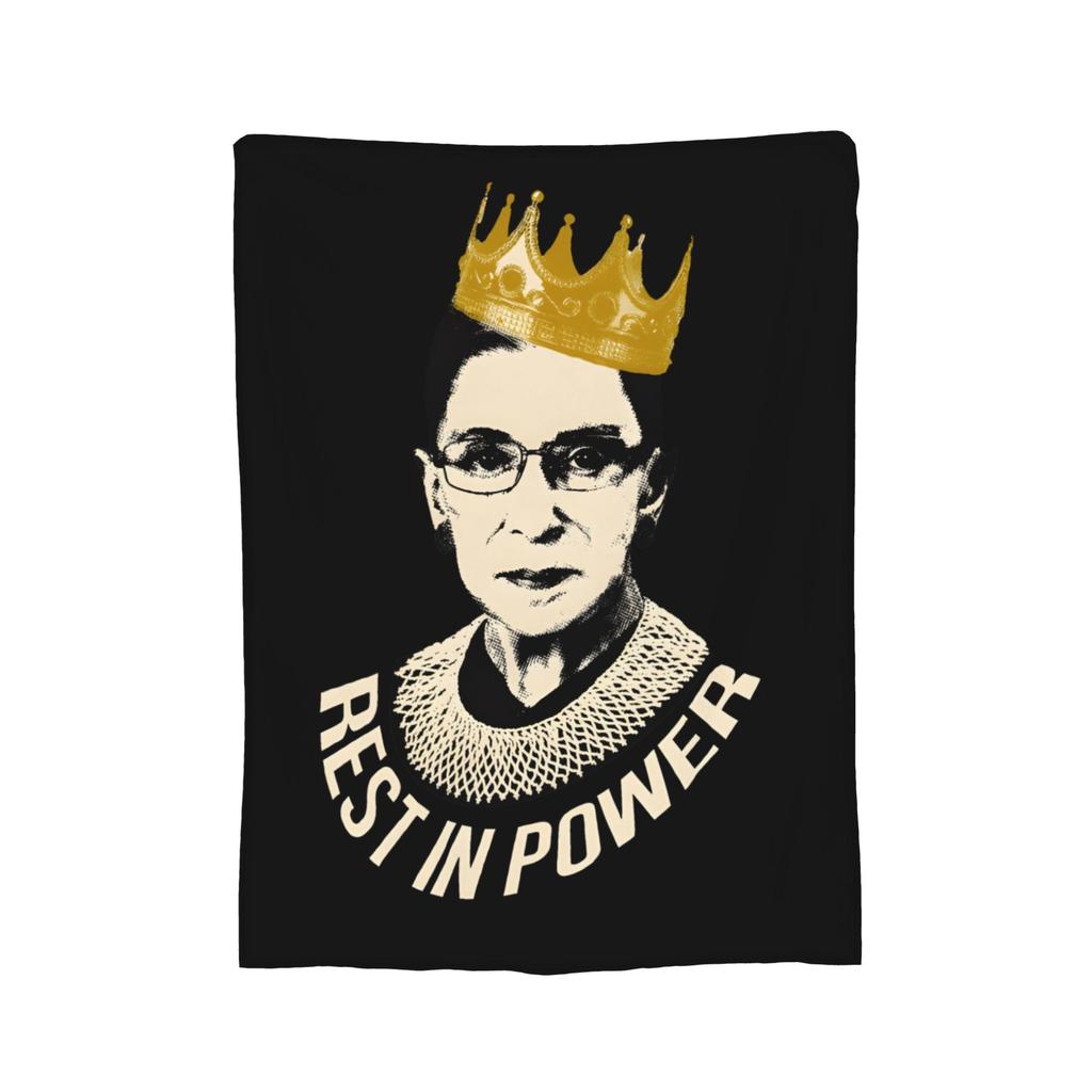 Rest in Power Ruth Bader Ginsburg Blankets Flannel Textile Decor Portable Super Warm Throw Blanket for Home Office Quilt