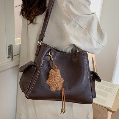 Korean Niche Retro Versatile Tote Bag Women's 2025 Autumn New Popular Fashion Casual Shoulder Messenger Bag