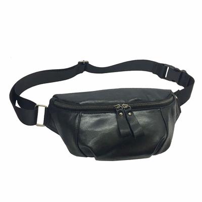 Herren- und Damen-Bauchtaschen aus echtem Leder, Umhänge-Messenger-Taschen aus Rindsleder, Schwarze Bauchtaschen, Taschen aus echtem Leder.