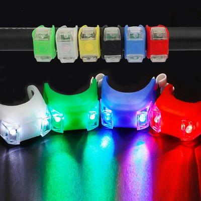 Silicone Bike Light Night Safety Warning Taillight LED Bicycle Front Rear Lamp Cycling Riding Bike Headlight Wheel Flash Light