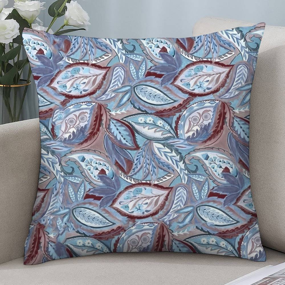 

Ретро Аристократический Цветочный Узор Наволочка Короткий плюш Двусторонняя печать Квадратные Наволочки для диванных подушек Домашний декор для подушек 12x12Inch