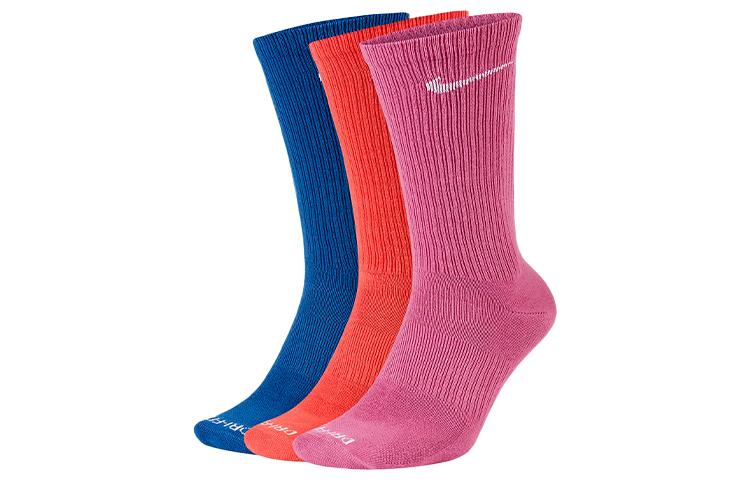 

Nike Everyday Plus Lightweight Crew Socks Unisex 3 Pack Pink Blue DC7537-902 M