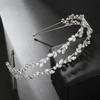 Wedding headband tiara bridal accessories minimalist elegant crystal flower headband