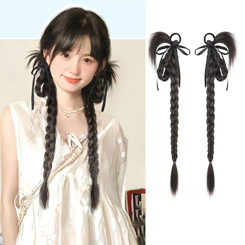 2Pcs Twist Braid Wig Bubble Braid Fried Dough Chicken Feather Boxing Braid for Women