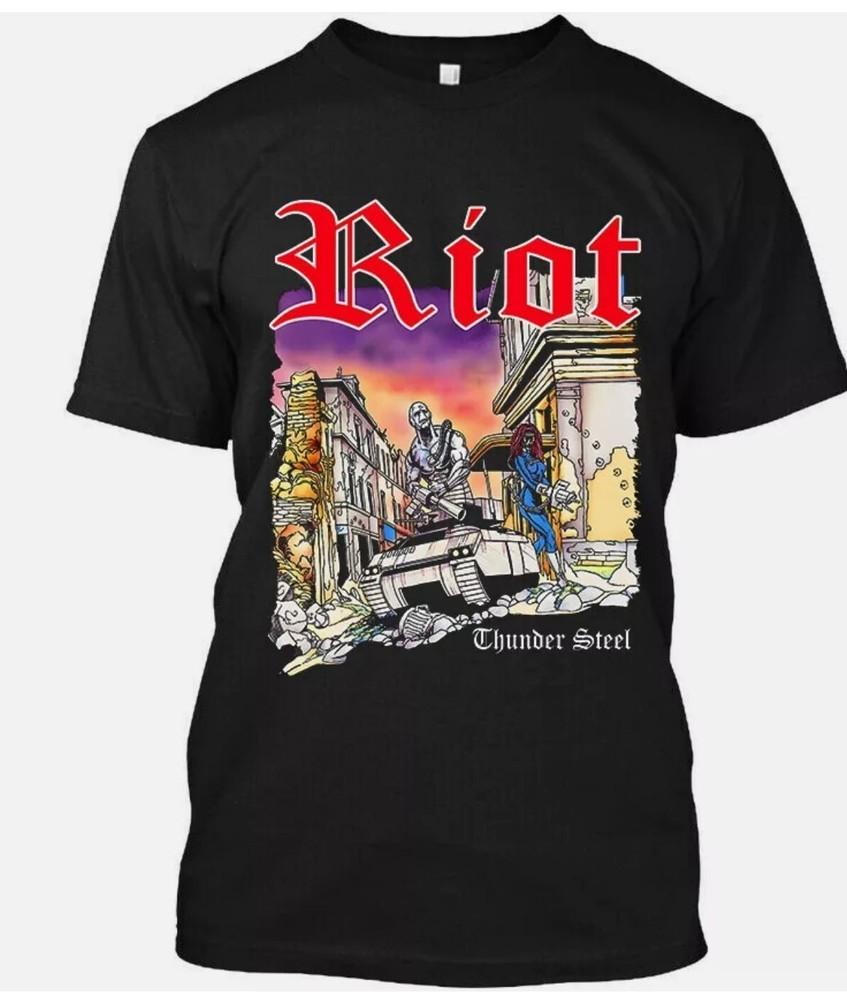 

New Popular Riot V Thundersteel American Vintage Classic Logo T-Shirt Size S-5XL Unisex T-Shirt XXXL