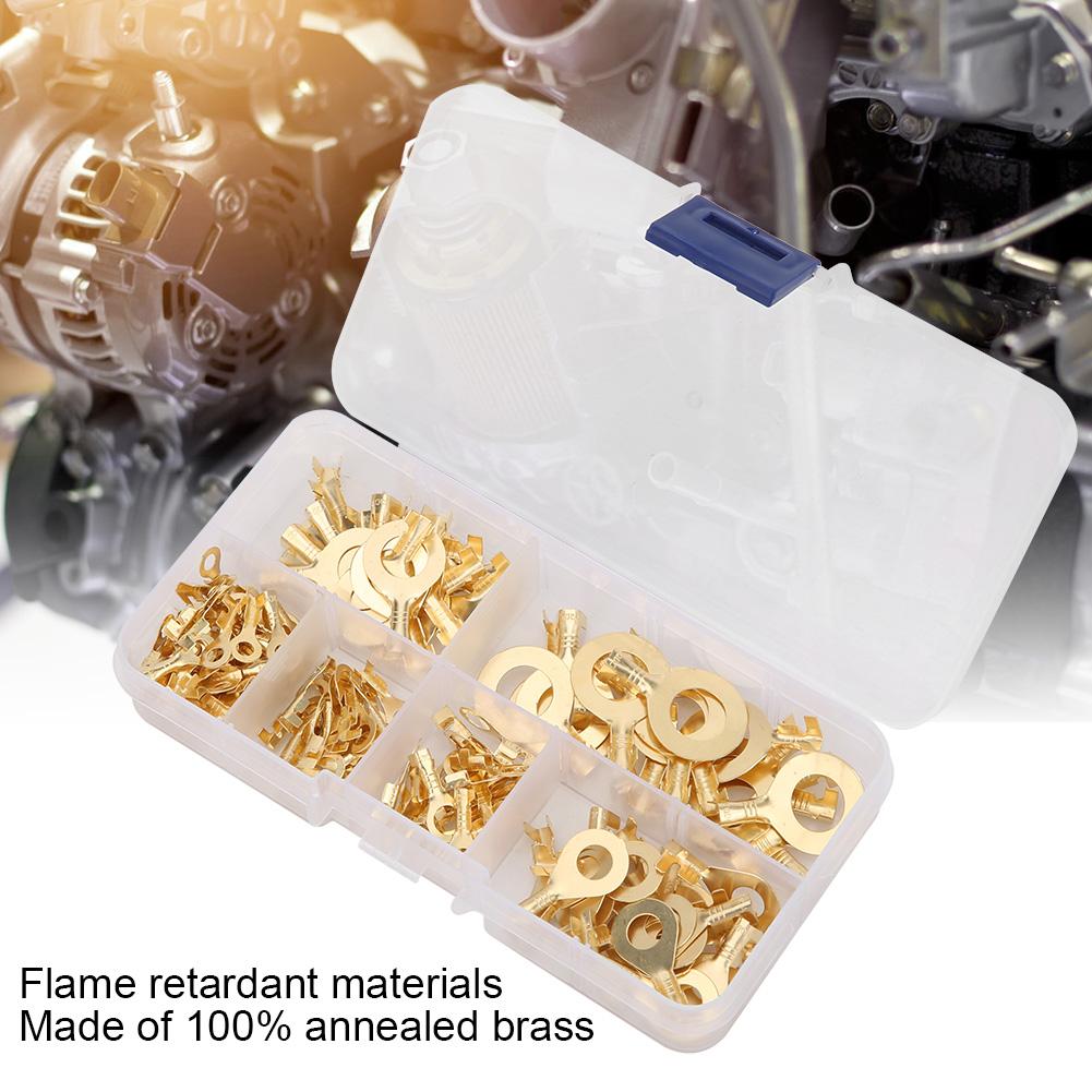 150 STÜCK Ringklemmen Messing Kabelverbinder Verdrahtungszubehör Elektrische Teile Schwer entflammbar