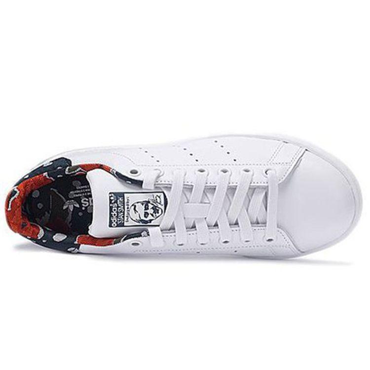 Adidas  Stan Smith White Floral Women Sneakers Footwear-White Utility-Green S32252